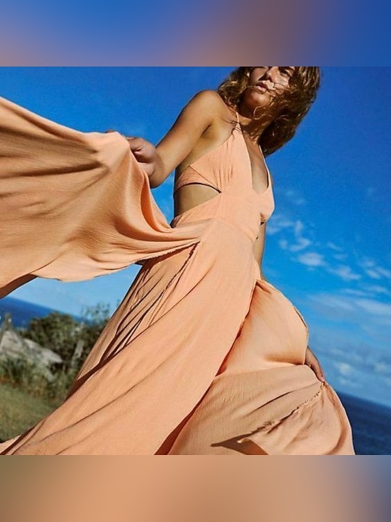 FREE PEOPLE Dresses & Skirts - Free People Endless Summer Lille Maxi Dress Sz XS peach color